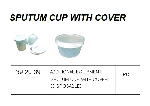 SPUTUM CUP WITH COVER, FOR U.K. SHIPS