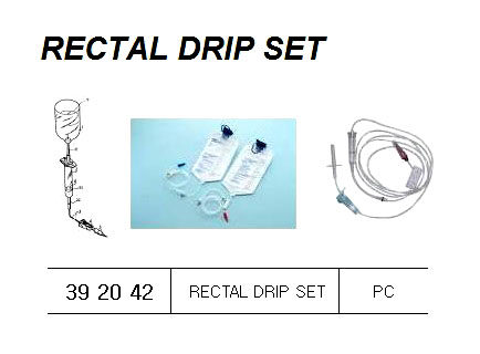 RECTAL DRIP SET, FOR U.K. SHIPS