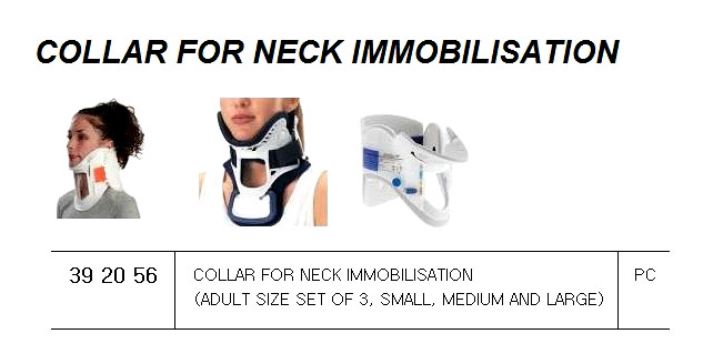 COLLAR FOR NECK IMMOBILISATION, FOR U.K. SHIPS