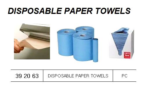 DISPOSABLE PAPER TOWEL, FOR U.K. SHIPS