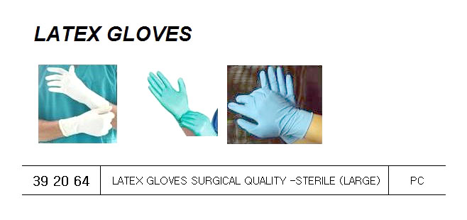 LATEX GLOVES SURGICAL QUALITY, FOR U.K. SHIPS