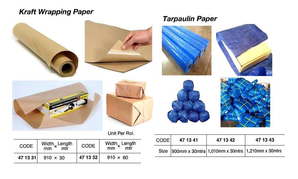 TARPAULIN PAPER 1010MMX30MTRS