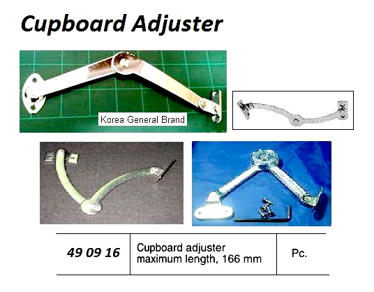 CUPBOARD ADJUSTER, MAXIMUM LENGTH 166MM