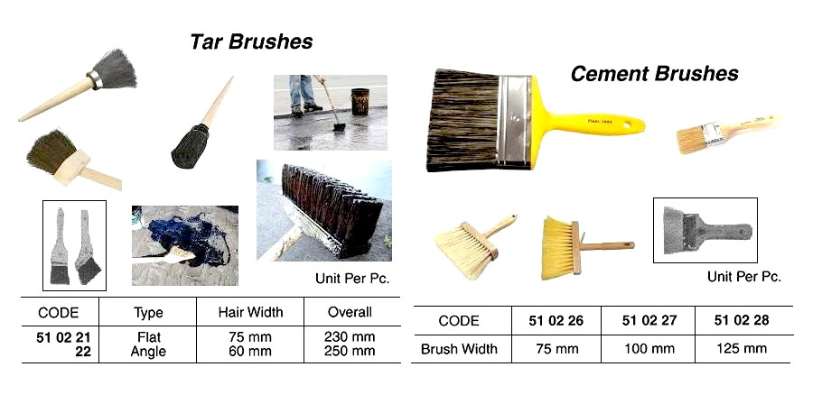 BRUSH TAR ANGLE 60MM WIDTH