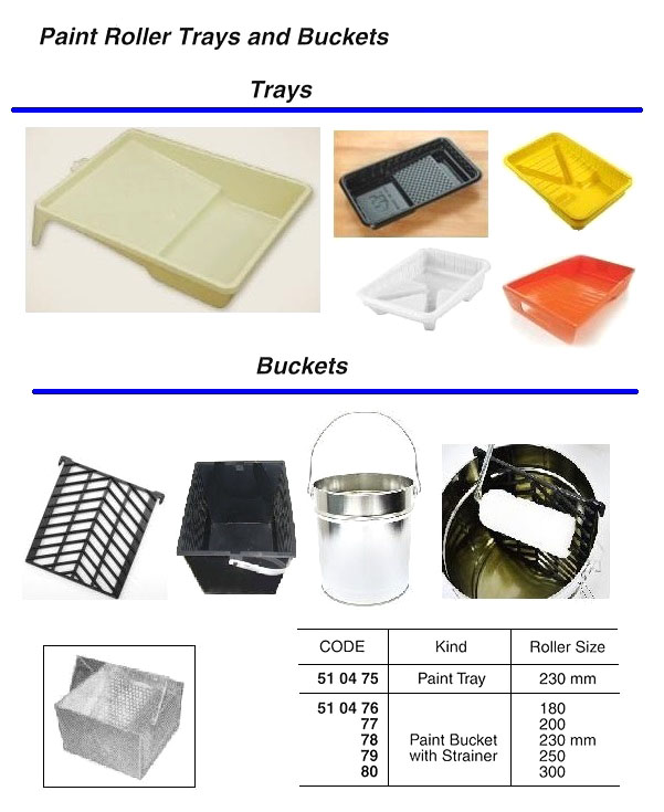 PAINT BUCKET TINNED W/STRAINER, FOR 180MM PAINT ROLLER
