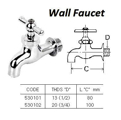 FAUCET WALL 13(1/2)