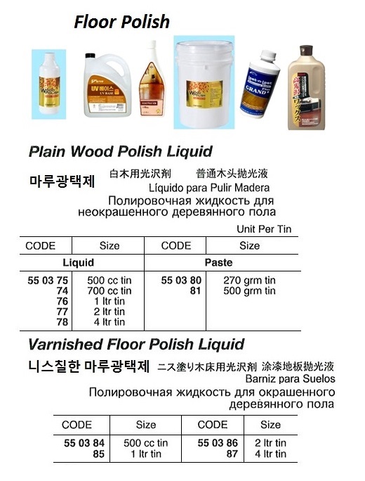 POLISH VARNISHED FLOOR LIQUID, 1LTR