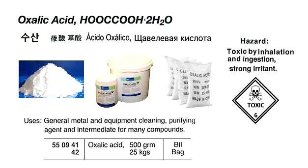 OXALIC ACID 25KGS
