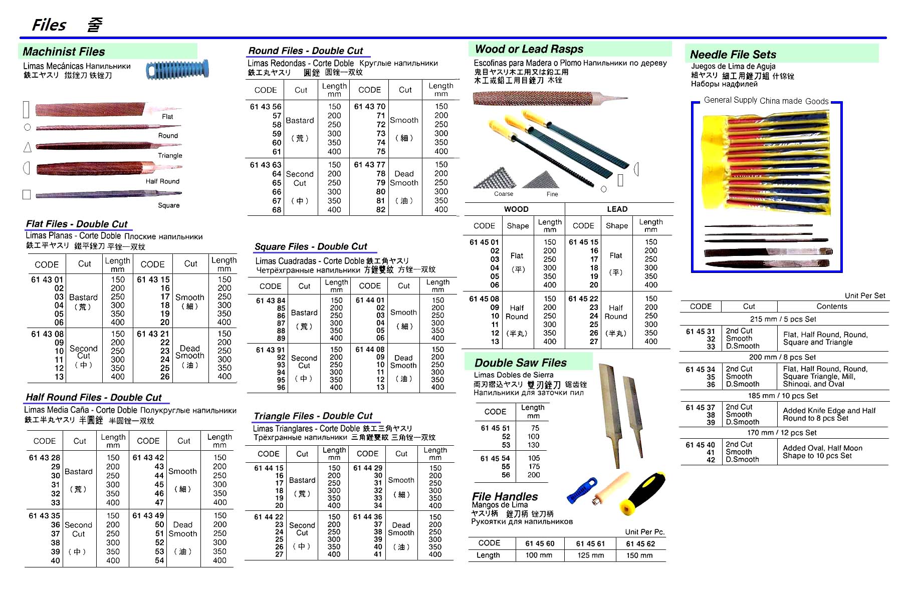FILE SAW DOUBLE EDGE 100MM