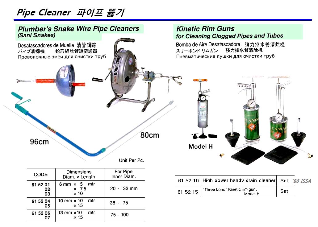 SNAKE WIRE PIPE CLEANER, PLUMBER`S 10MMX10MTR