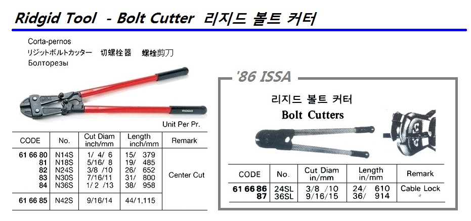 RIDGID BOLT CUTTER #42S 14MM