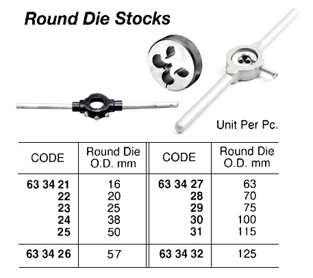 STOCK FOR ROUND DIE 100MM