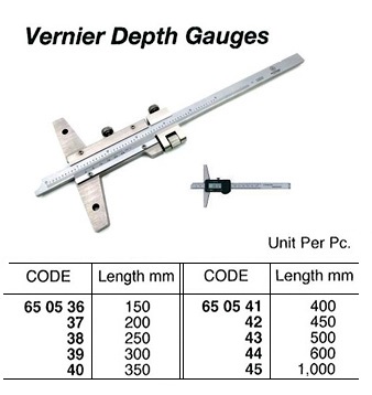 VERNIER DEPTH GAUGE, STAINLESS STEEL 1000MM