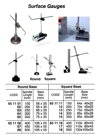 SURFACE GAUGE ROUND BASE, SPINDLE LENGTH 150MM