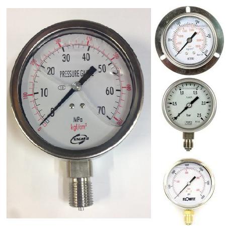 GAUGE PRESSURE GLYCERINE, FILLED WITH FURTHER DETAIL