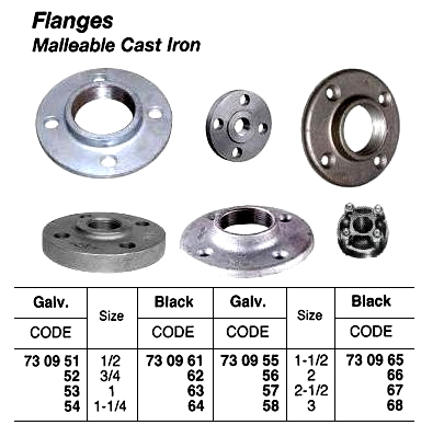 FLANGE MALLEABLE CAST IRON, BLACK 1