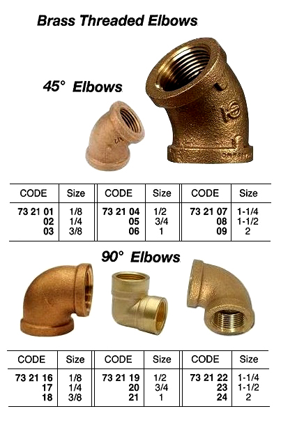 ELBOW BRASS 90DEG 1 THREADED