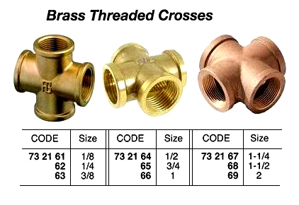 CROSS BRASS 1 THREADED