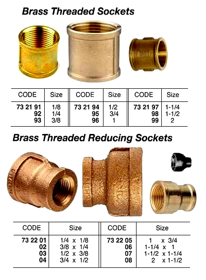SOCKET BRASS 1 THREADED