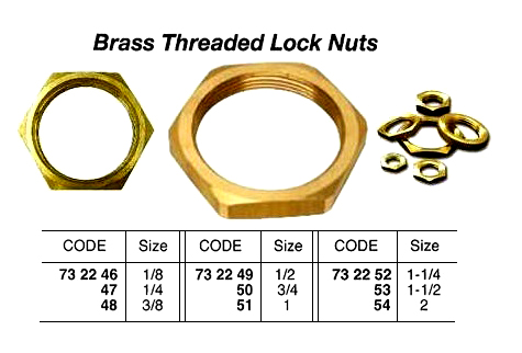 LOCK NUT BRASS 1 THREADED