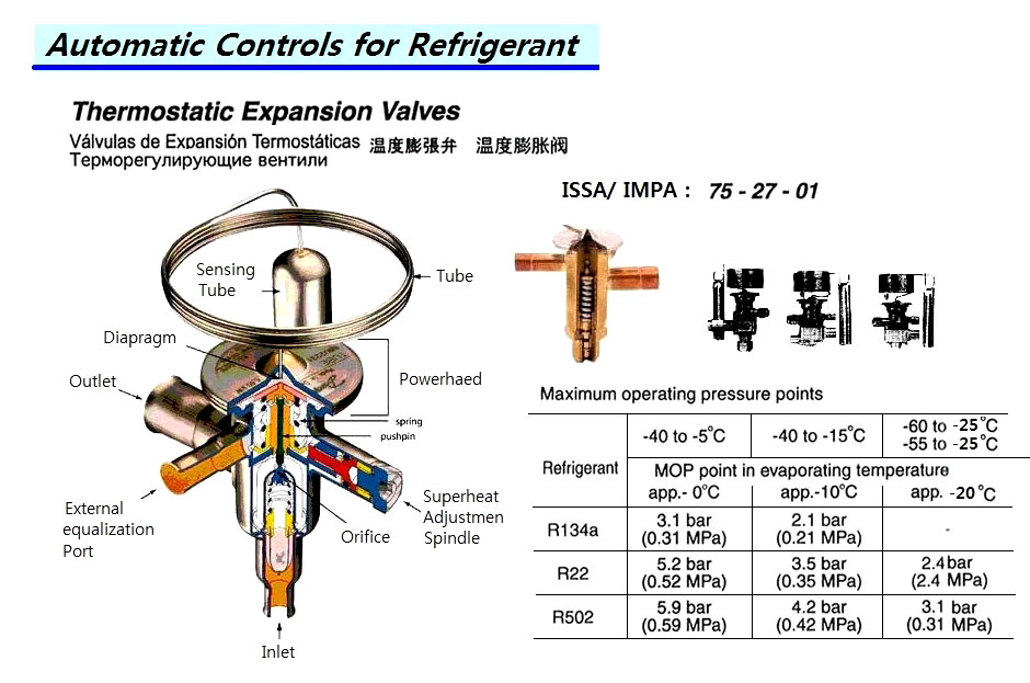 VALVE EXPANSION THERMOSTATIC, WITH FURTHER DETAIL