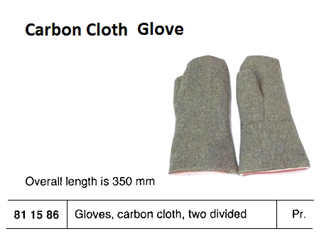 GLOVES CARBON CLOTH, TWO DIVIDED