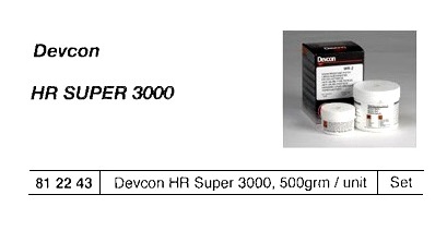 PUTTY EPOXY PRECISION REPAIR, DEVCON HR SUPER 3000 500GRM