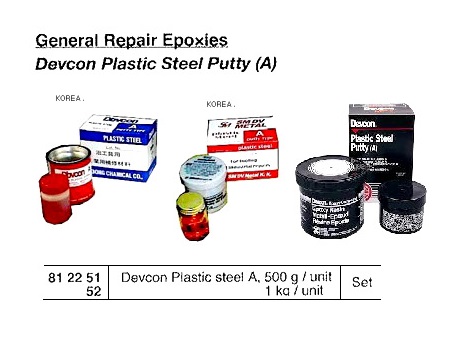 PLASTIC STEEL PUTTY DEVCON-A, 1LB