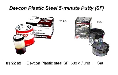 PLASTIC STEEL 5-MINUTE PUTTY, DEVCON-SF 1LB