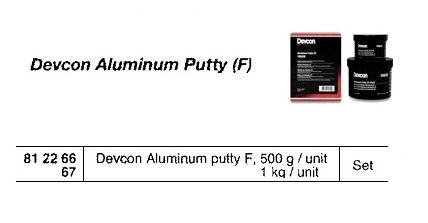 ALUMINIUM PUTTY DEVCON F, 1LB