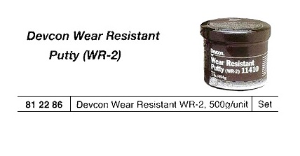 WEAR RESISTANT PUTTY DEVCON, WR-2 1LB