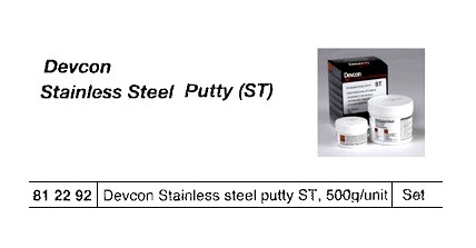 STAINLESS STEEL PUTTY, DEVCON ST 1LB