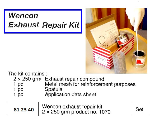 WENCON EXHAUST REPAIR KIT, HIGH TEMP #1070 2X250GRM