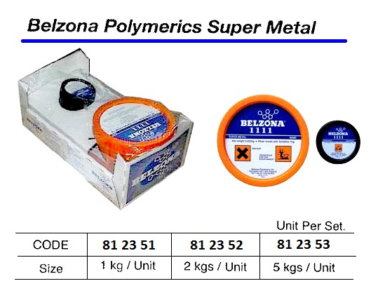 POLYMERICS 1111 SUPER METAL, BELZONA WITH HARDENER 1KG