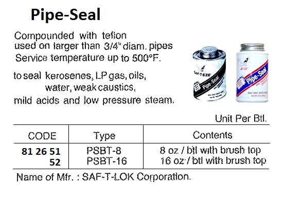 PIPE-SEAL PSBT-16 16 OZ/BTL, WITH BRUSH TOP