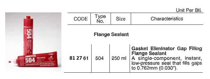 GLUE FLANGE SEALANT LOCTITE, 504 GASKET ELIMINATOR 250ML