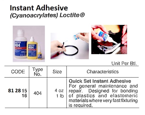 ADHESIVE QUICKSET INSTANT, LOCTITE 404 CLEAR 1LB