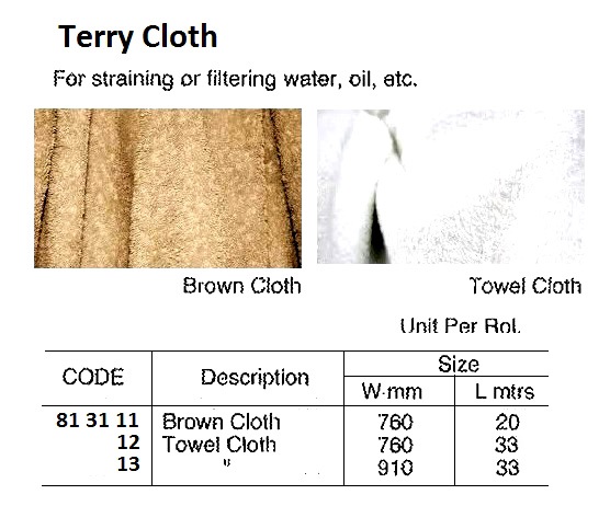 TERRY CLOTH BROWN, 760MMX20MTR