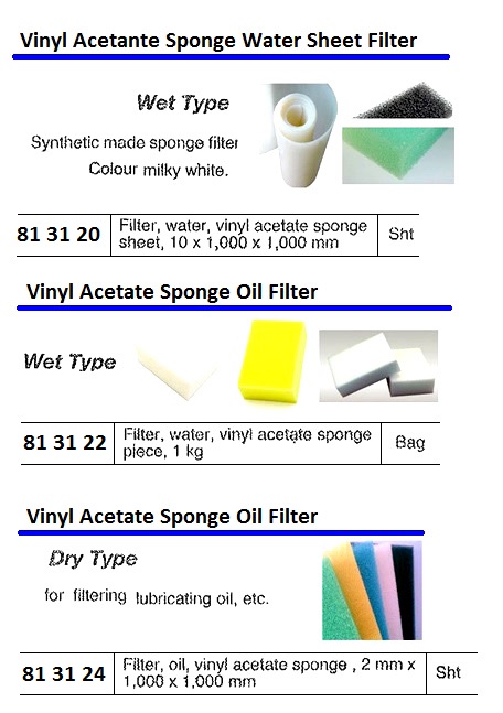 WATER FILTER SPONGE PIECE, VINYL ACETATE 1KG