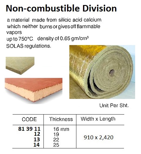DIVISION NON-COMBUSTIBLE, 16X910X2420MM